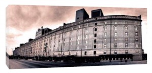 Baltimore, MD Camden Yards Warehouse B & W Panoramic - Canvas or Photo Paper