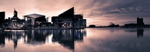 Baltimore, MD National Aquarium Panoramic B&W Canvas or Photo Paper