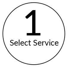 step 1 select your service at the frame room