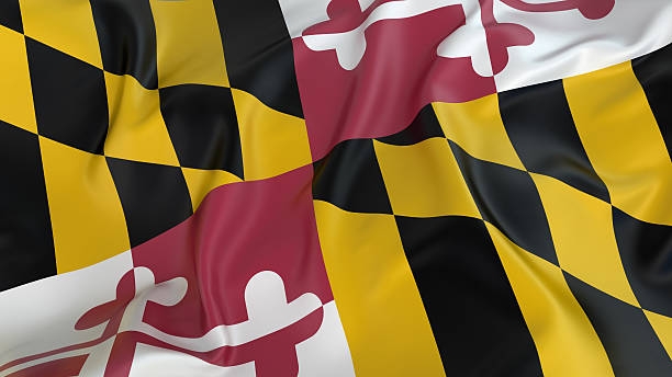 Maryland State Flag with wrinkles